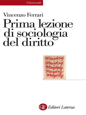 cover image of Prima lezione di sociologia del diritto